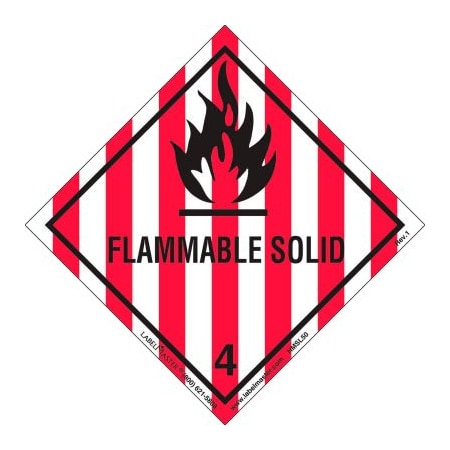 American Labelmark Co LabelMaster HMSL50 Flammable Solid Label, Worded, PVC-Free Film, 500/Roll HMSL50